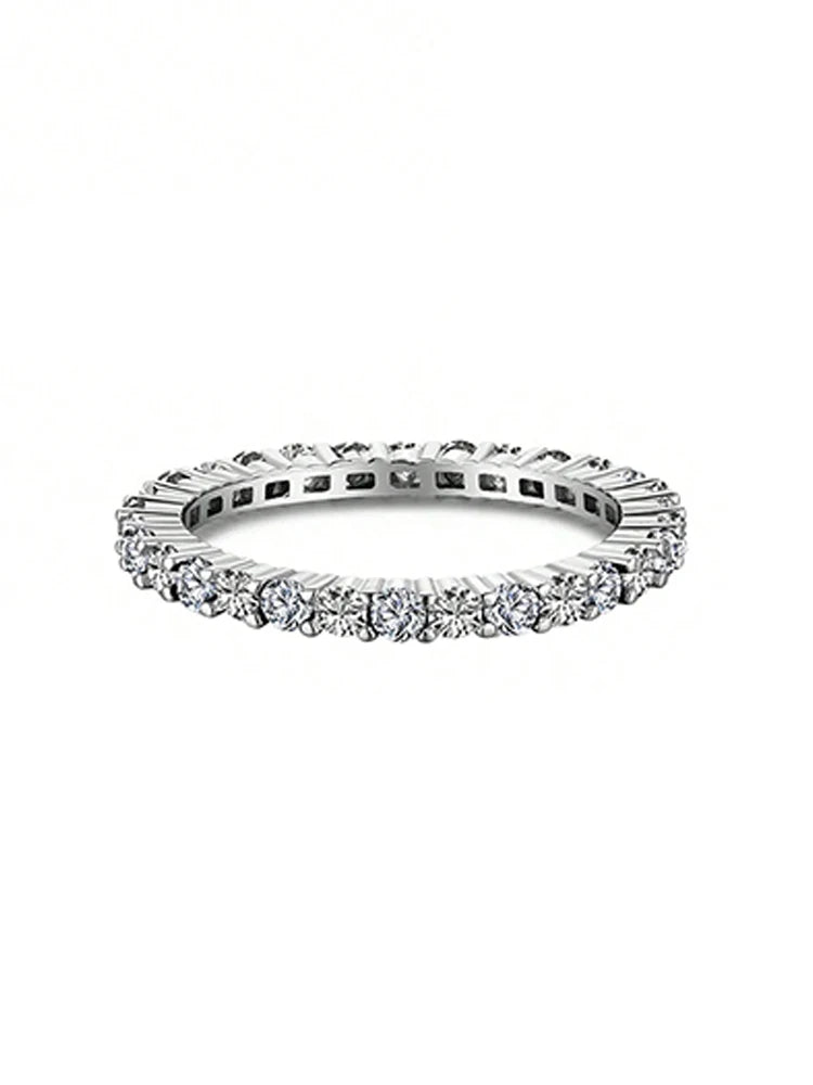 Zirkonia Stapelring 925 Silber