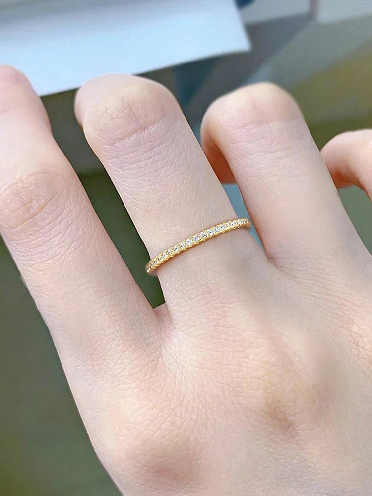 Zirkonia Stapelring 925 Silber