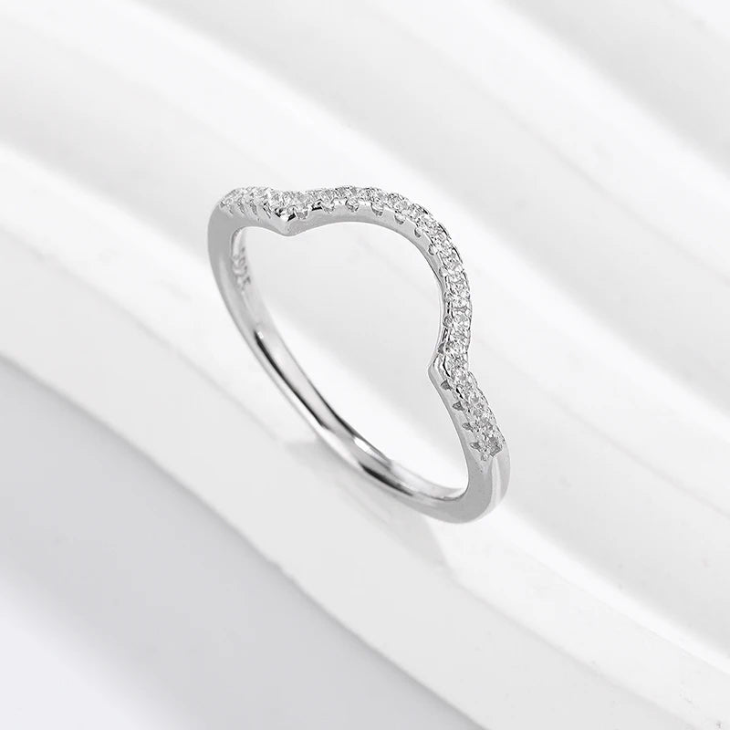 Zirkonia Stapelring 925 Silber
