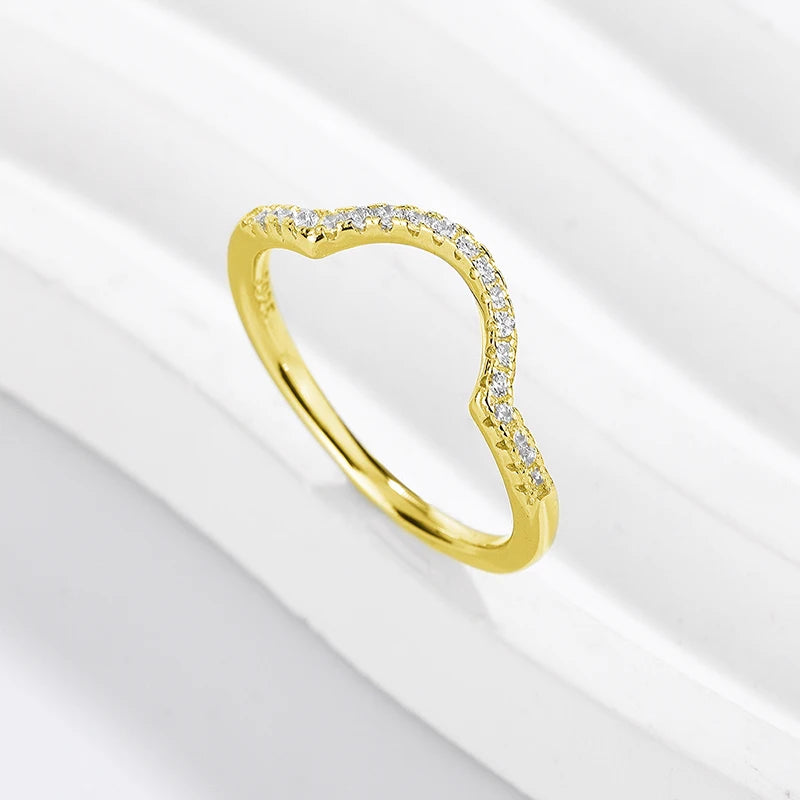Zirkonia Stapelring 925 Silber