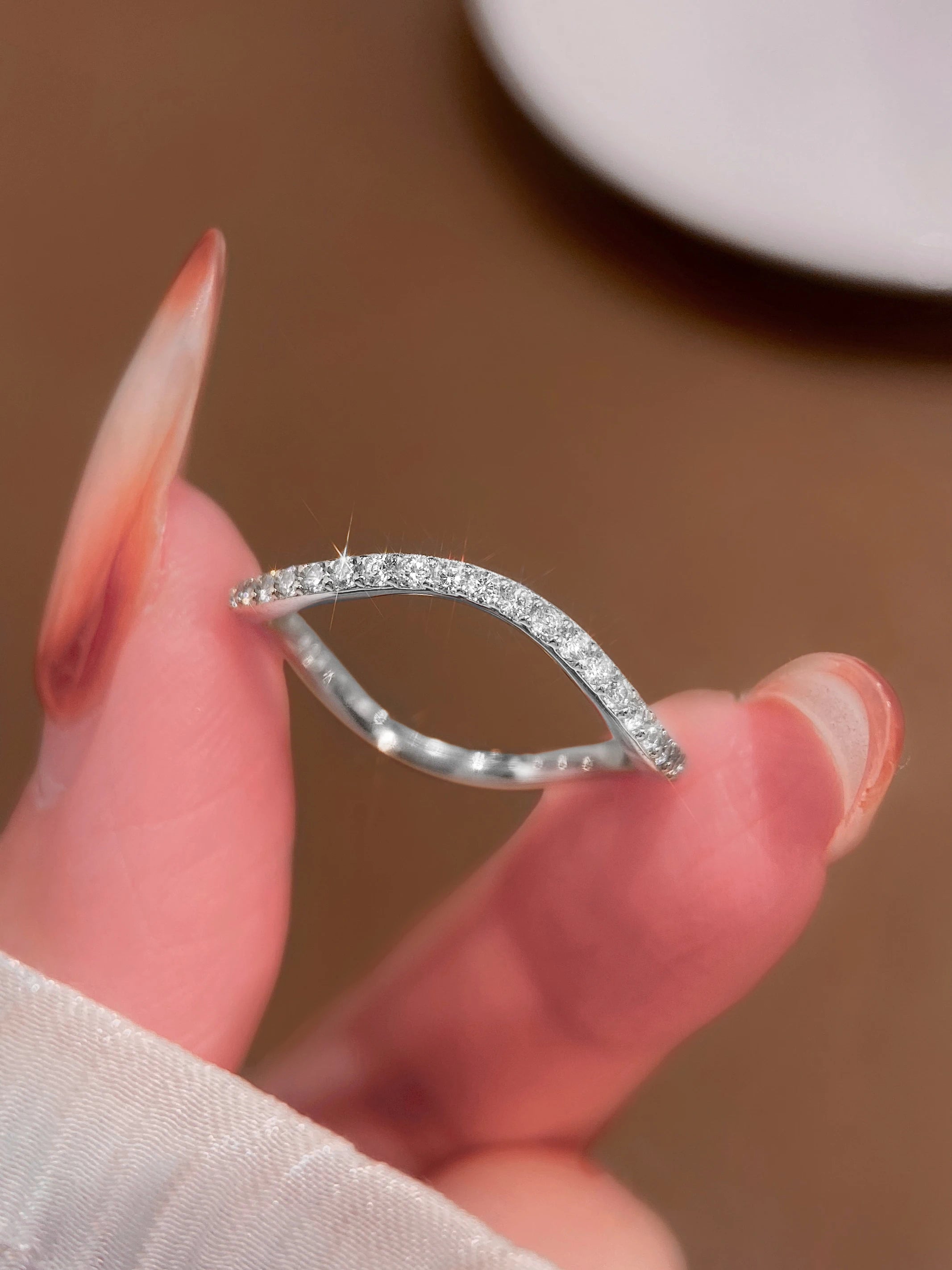 Zirkonia Stapelring 925 Silber